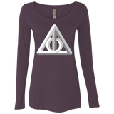 T-Shirts Vintage Purple / Small Deathly Impossible Hallows Women's Triblend Long Sleeve Shirt