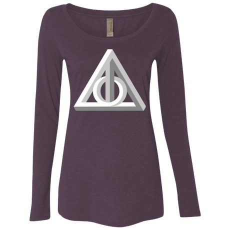 T-Shirts Vintage Purple / Small Deathly Impossible Hallows Women's Triblend Long Sleeve Shirt