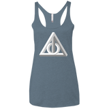T-Shirts Indigo / X-Small Deathly Impossible Hallows Women's Triblend Racerback Tank