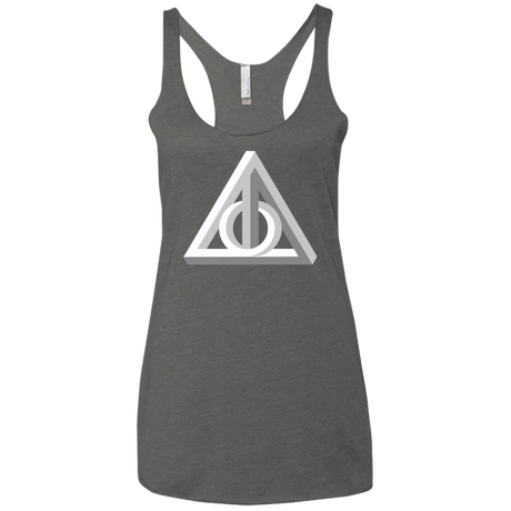 T-Shirts Premium Heather / X-Small Deathly Impossible Hallows Women's Triblend Racerback Tank