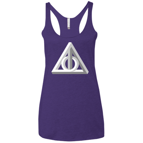 T-Shirts Purple / X-Small Deathly Impossible Hallows Women's Triblend Racerback Tank