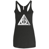 T-Shirts Vintage Black / X-Small Deathly Impossible Hallows Women's Triblend Racerback Tank