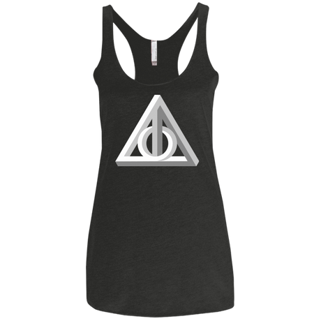 T-Shirts Vintage Black / X-Small Deathly Impossible Hallows Women's Triblend Racerback Tank