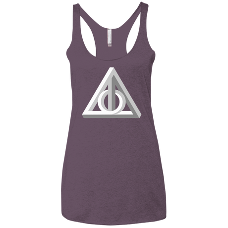 T-Shirts Vintage Purple / X-Small Deathly Impossible Hallows Women's Triblend Racerback Tank