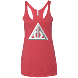 T-Shirts Vintage Red / X-Small Deathly Impossible Hallows Women's Triblend Racerback Tank