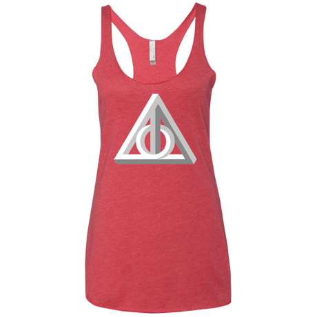 T-Shirts Vintage Red / X-Small Deathly Impossible Hallows Women's Triblend Racerback Tank