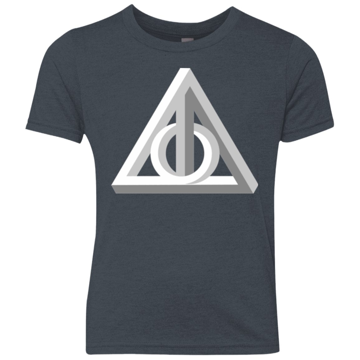 T-Shirts Vintage Navy / YXS Deathly Impossible Hallows Youth Triblend T-Shirt
