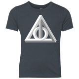 T-Shirts Vintage Navy / YXS Deathly Impossible Hallows Youth Triblend T-Shirt