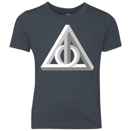 T-Shirts Vintage Navy / YXS Deathly Impossible Hallows Youth Triblend T-Shirt