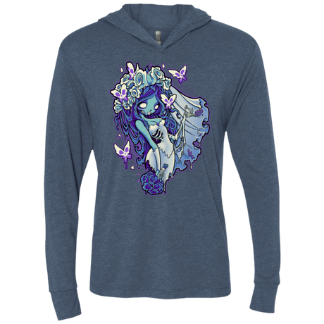 T-Shirts Indigo / X-Small Decaying Dreams Triblend Long Sleeve Hoodie Tee