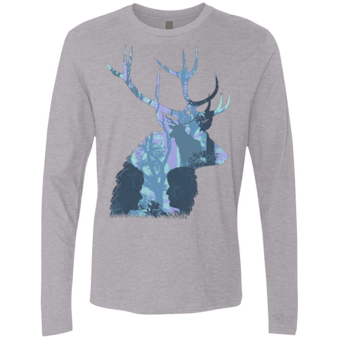 T-Shirts Heather Grey / Small Deer Cannibal Men's Premium Long Sleeve