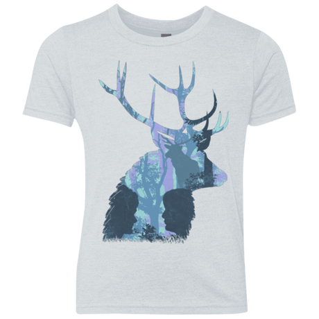 T-Shirts Heather White / YXS Deer Cannibal Youth Triblend T-Shirt