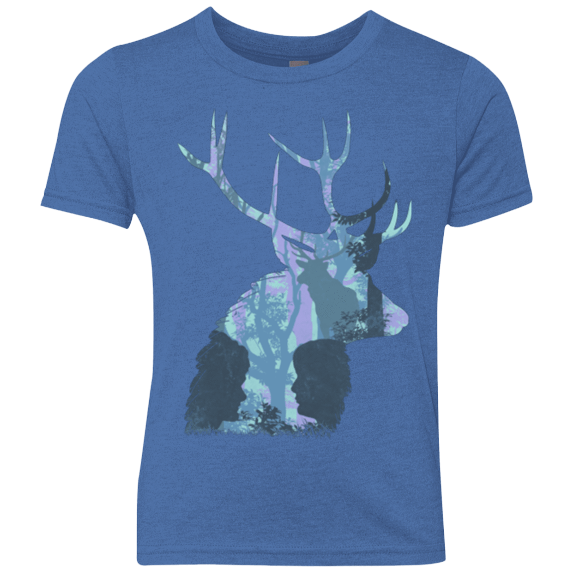 T-Shirts Vintage Royal / YXS Deer Cannibal Youth Triblend T-Shirt