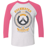 T-Shirts Heather White/Vintage Pink / X-Small Defense Team Triblend 3/4 Sleeve