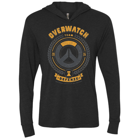 T-Shirts Vintage Black / X-Small Defense Team Triblend Long Sleeve Hoodie Tee