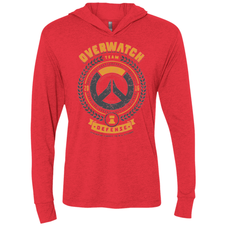 T-Shirts Vintage Red / X-Small Defense Team Triblend Long Sleeve Hoodie Tee