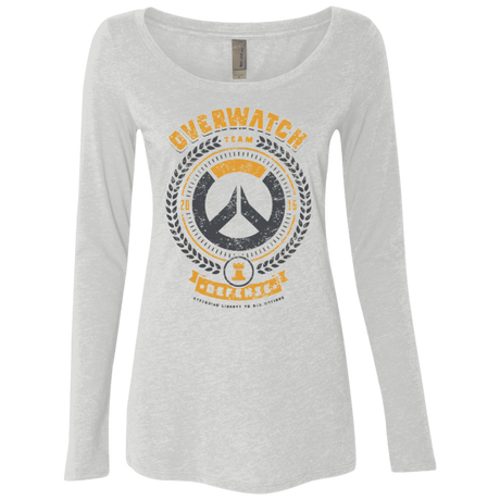 T-Shirts Heather White / Small Defense Team Women's Triblend Long Sleeve Shirt