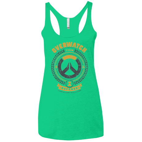 T-Shirts Envy / X-Small Defense Team Women's Triblend Racerback Tank