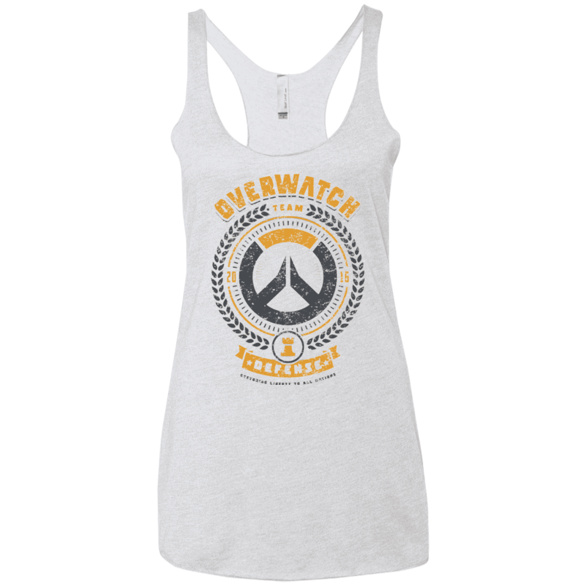 T-Shirts Heather White / X-Small Defense Team Women's Triblend Racerback Tank