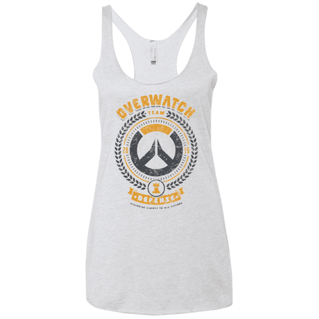 T-Shirts Heather White / X-Small Defense Team Women's Triblend Racerback Tank