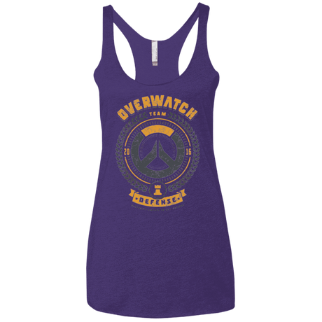 T-Shirts Purple / X-Small Defense Team Women's Triblend Racerback Tank