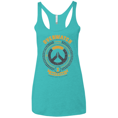 T-Shirts Tahiti Blue / X-Small Defense Team Women's Triblend Racerback Tank