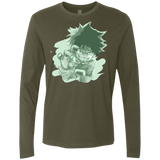 T-Shirts Military Green / Small Deku Sketch Men's Premium Long Sleeve