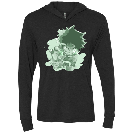 T-Shirts Vintage Black / X-Small Deku Sketch Triblend Long Sleeve Hoodie Tee