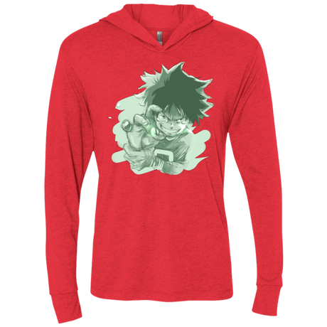 T-Shirts Vintage Red / X-Small Deku Sketch Triblend Long Sleeve Hoodie Tee