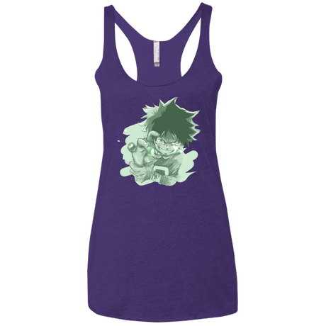 T-Shirts Purple / X-Small Deku Sketch Women's Triblend Racerback Tank