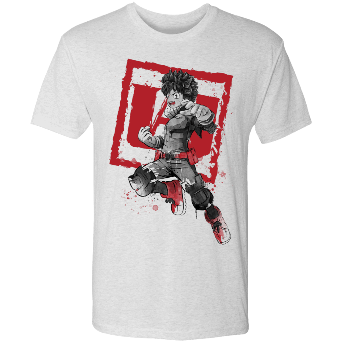 T-Shirts Heather White / S Deku sumi-e Men's Triblend T-Shirt