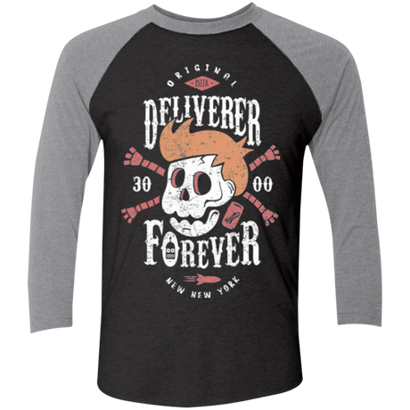 T-Shirts Vintage Black/Premium Heather / X-Small Deliverer Forever Men's Triblend 3/4 Sleeve