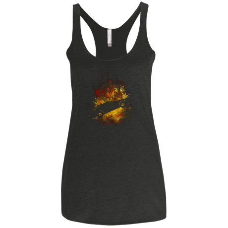 T-Shirts Vintage Black / X-Small DELOREAN ART Women's Triblend Racerback Tank