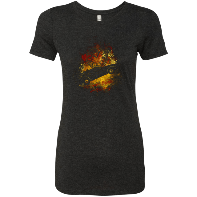 T-Shirts Vintage Black / Small DELOREAN ART Women's Triblend T-Shirt