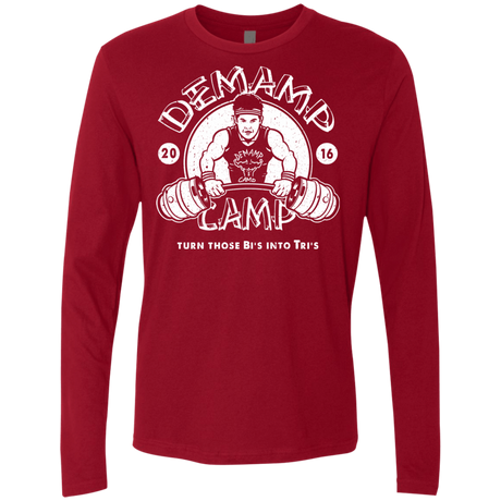 T-Shirts Cardinal / Small Demamp Camp Men's Premium Long Sleeve