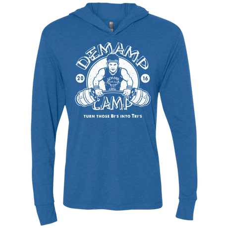 T-Shirts Vintage Royal / X-Small Demamp Camp Triblend Long Sleeve Hoodie Tee
