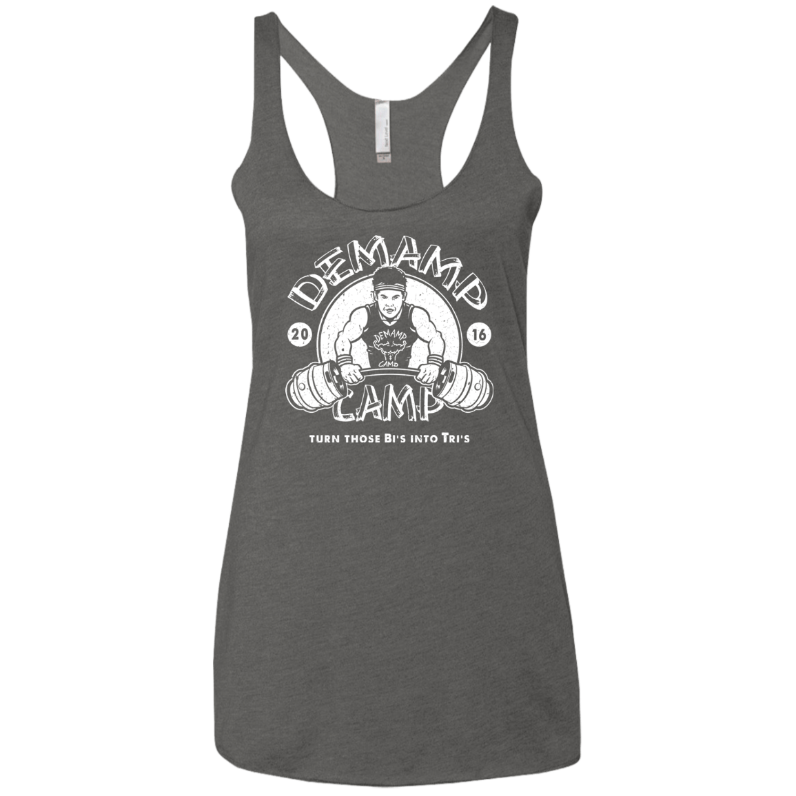 T-Shirts Premium Heather / X-Small Demamp Camp Women's Triblend Racerback Tank