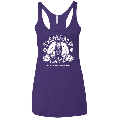 T-Shirts Purple / X-Small Demamp Camp Women's Triblend Racerback Tank