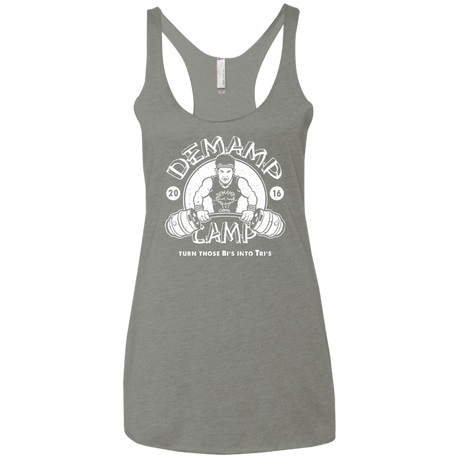 T-Shirts Venetian Grey / X-Small Demamp Camp Women's Triblend Racerback Tank
