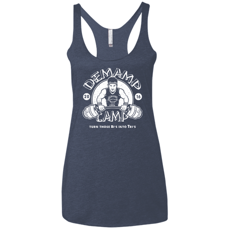 T-Shirts Vintage Navy / X-Small Demamp Camp Women's Triblend Racerback Tank