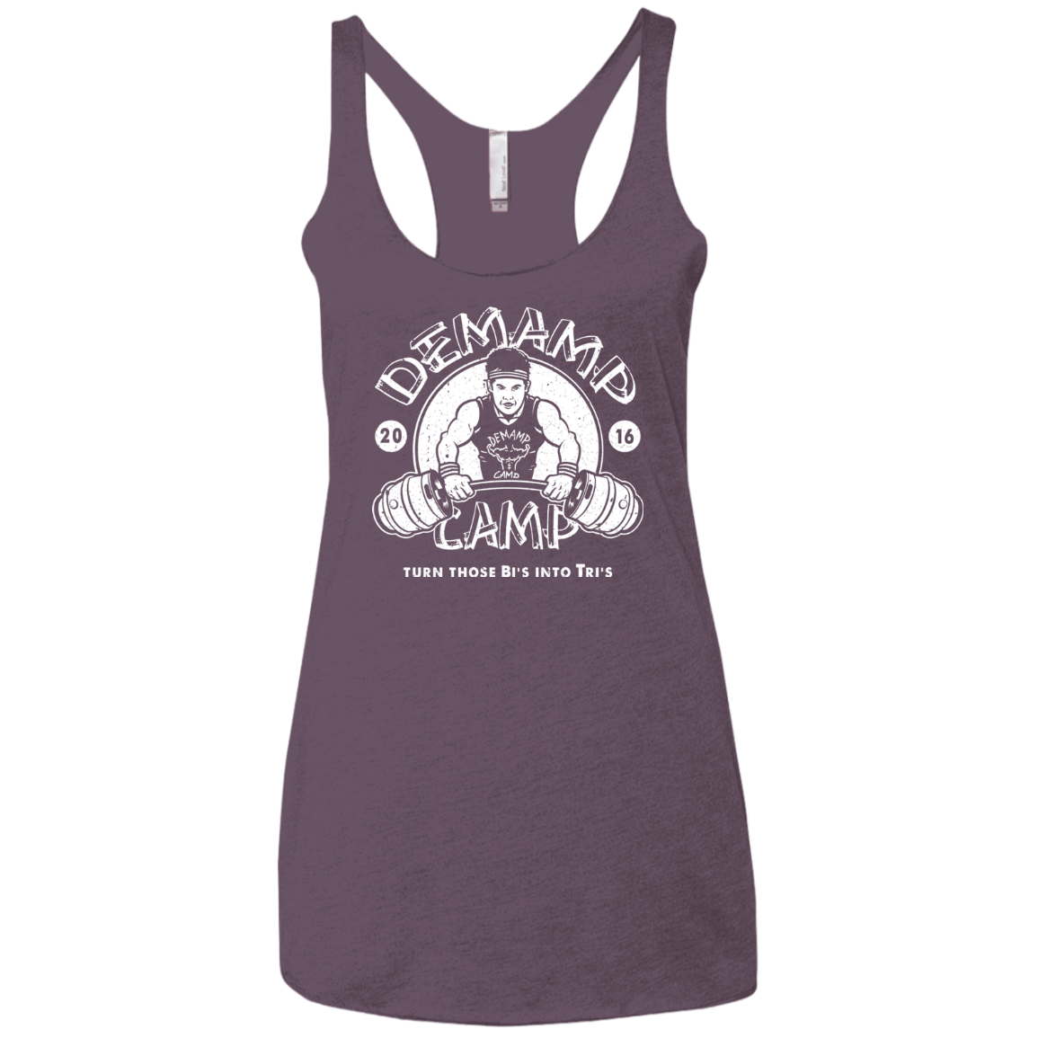 T-Shirts Vintage Purple / X-Small Demamp Camp Women's Triblend Racerback Tank