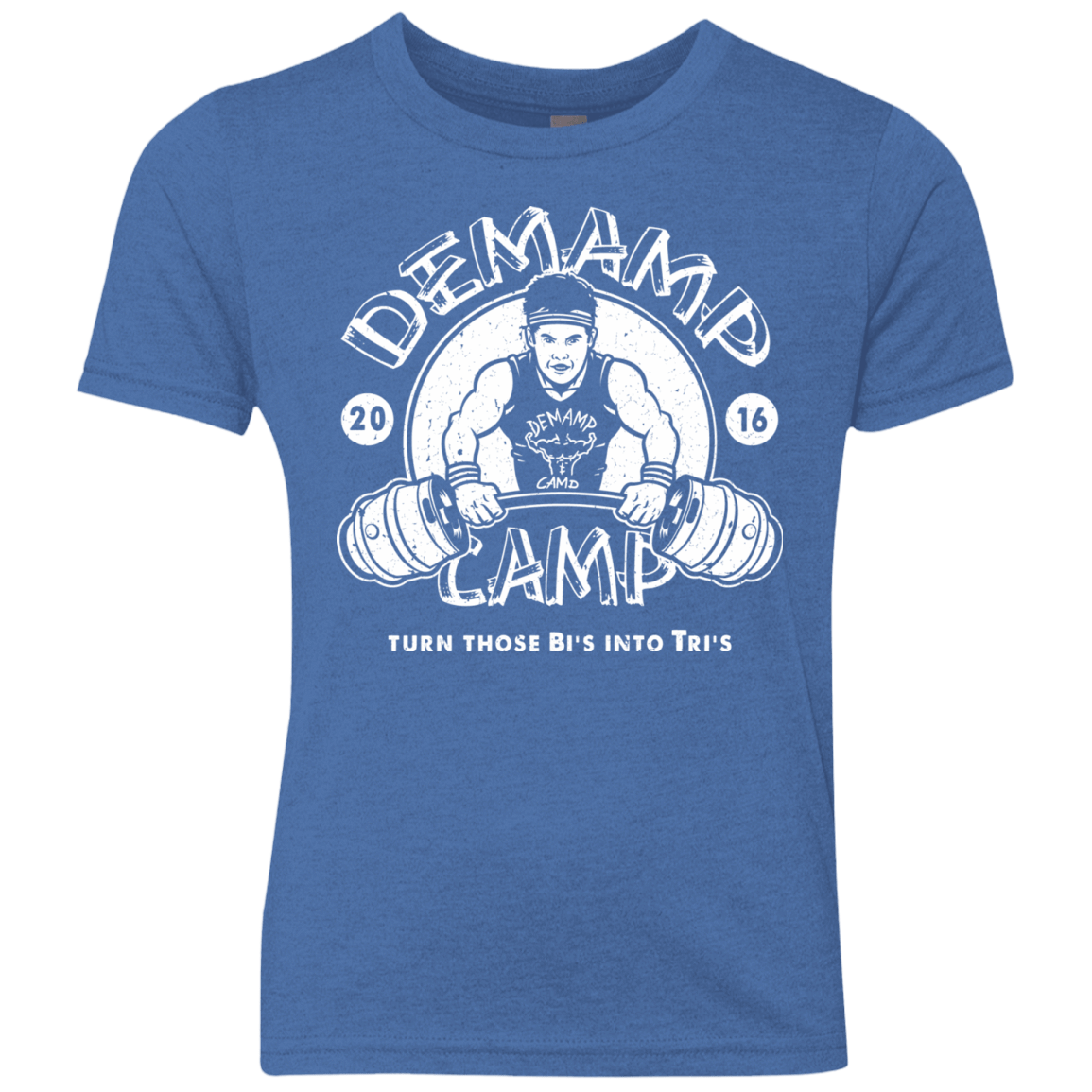 T-Shirts Vintage Royal / YXS Demamp Camp Youth Triblend T-Shirt