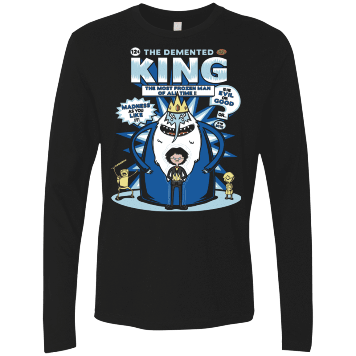 T-Shirts Black / Small Demented king Men's Premium Long Sleeve