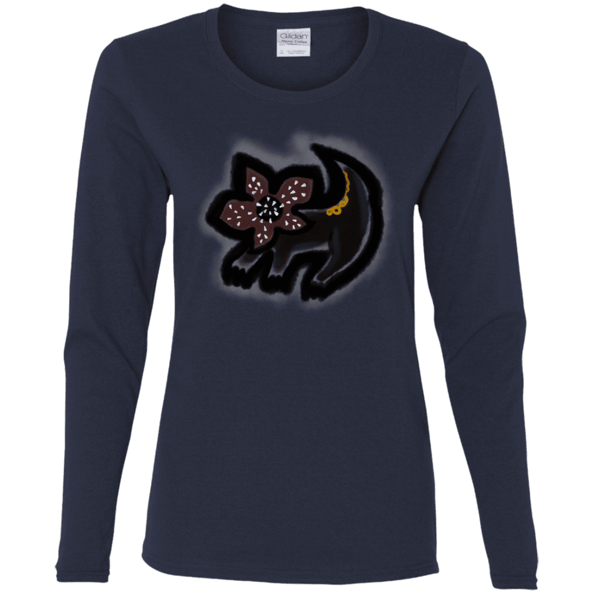 T-Shirts Navy / S Demodog Rupestre Women's Long Sleeve T-Shirt