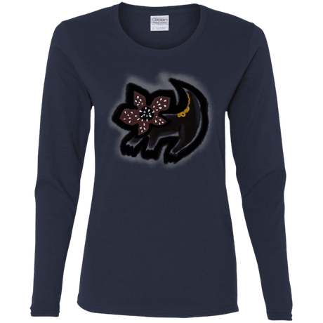 T-Shirts Navy / S Demodog Rupestre Women's Long Sleeve T-Shirt