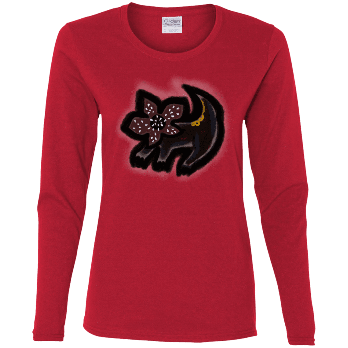 T-Shirts Red / S Demodog Rupestre Women's Long Sleeve T-Shirt