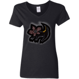 T-Shirts Black / S Demodog Rupestre Women's V-Neck T-Shirt