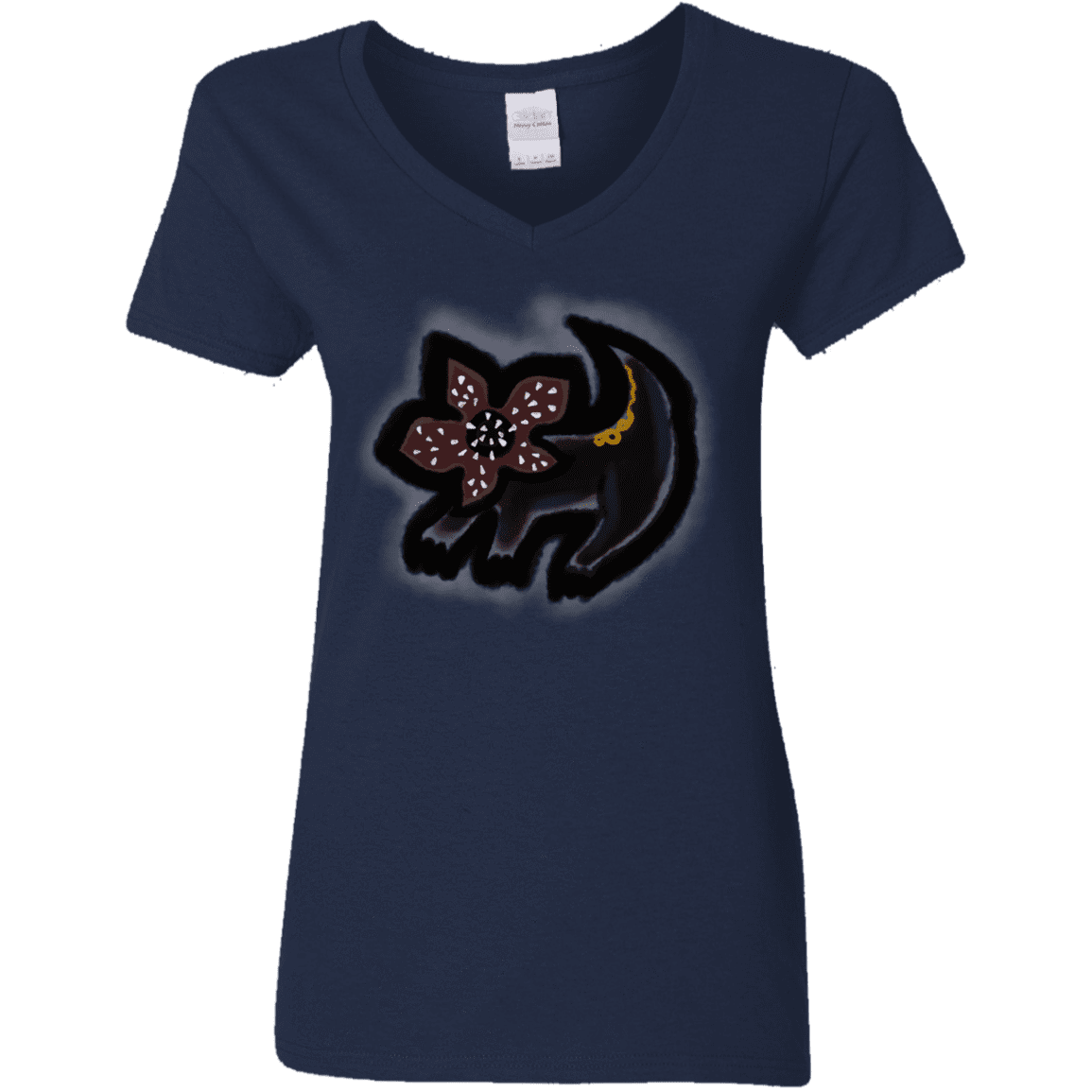 T-Shirts Navy / S Demodog Rupestre Women's V-Neck T-Shirt