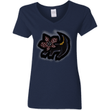 T-Shirts Navy / S Demodog Rupestre Women's V-Neck T-Shirt