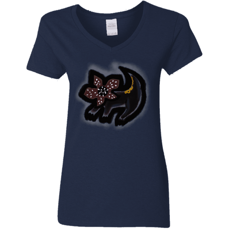 T-Shirts Navy / S Demodog Rupestre Women's V-Neck T-Shirt